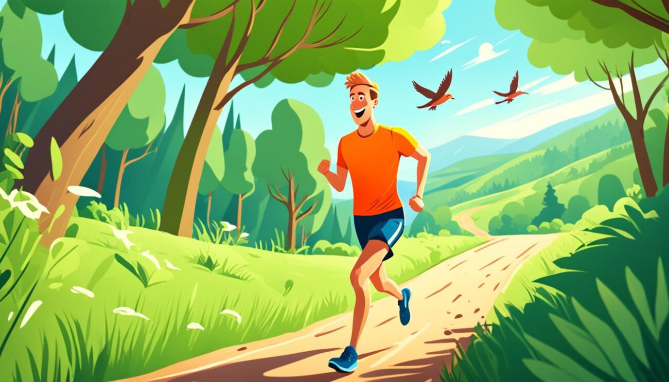 Outdoor running in nature Outdoor running in nature