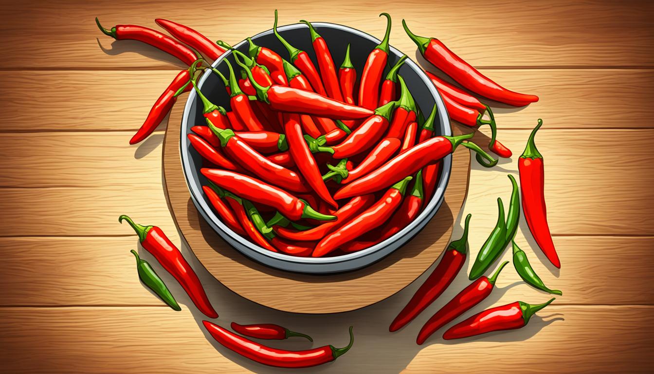 fresh cayenne peppers