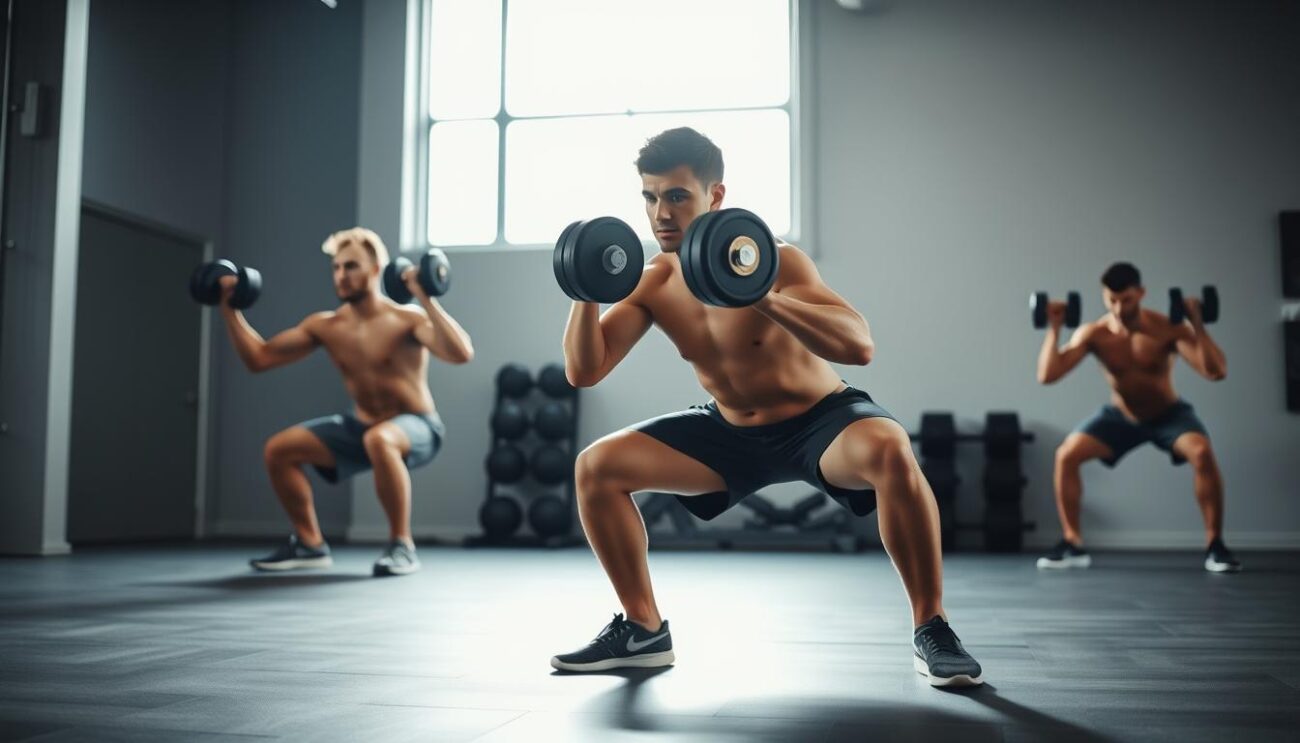dumbbell squat variations